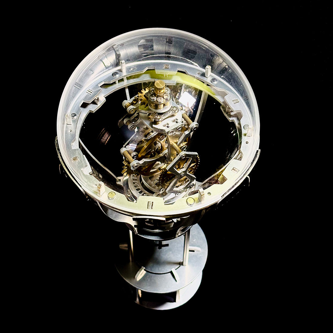 Hot Air Balloon Tourbillon Mechanical Art Sculpture-Kinetic Desk Decor Model, Stress Relief Toy & Creative Gift - EngineDIY