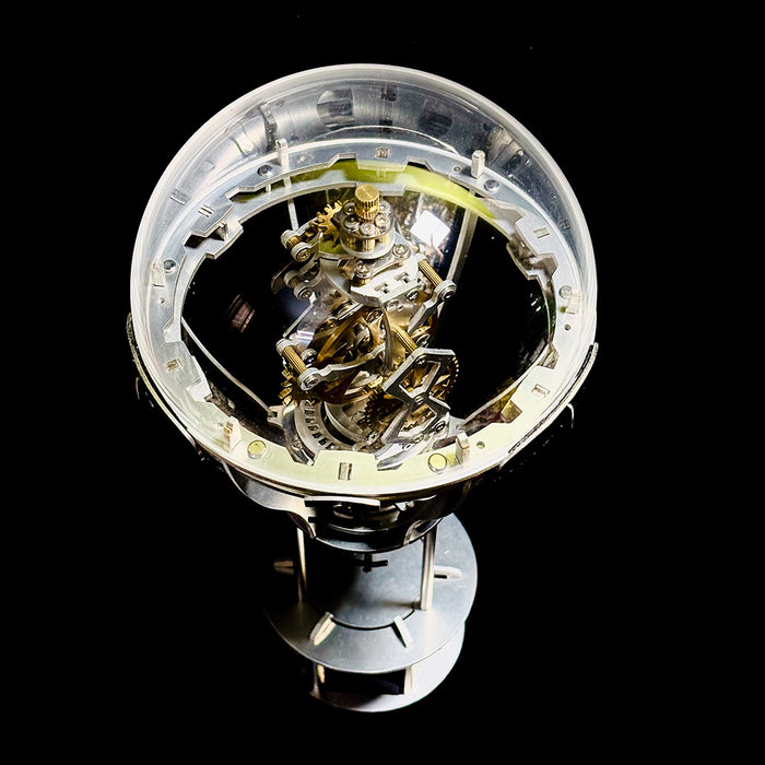 Hot Air Balloon Tourbillon Mechanical Art Sculpture-Kinetic Desk Decor Model, Stress Relief Toy & Creative Gift - EngineDIY