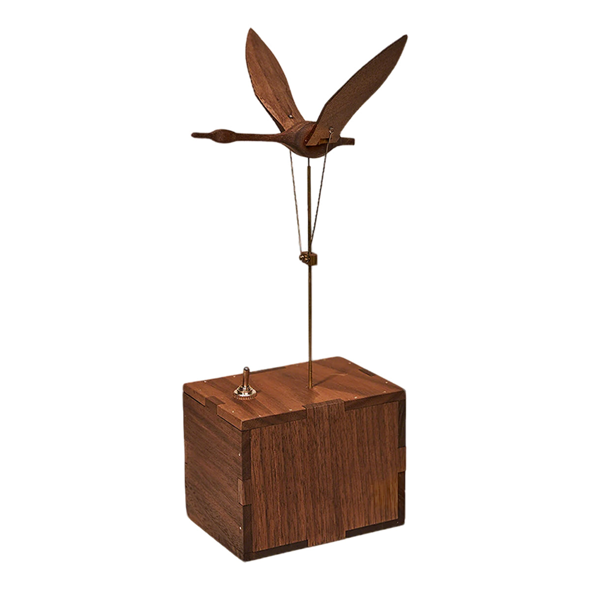 wooden flying swan music box dynamic model