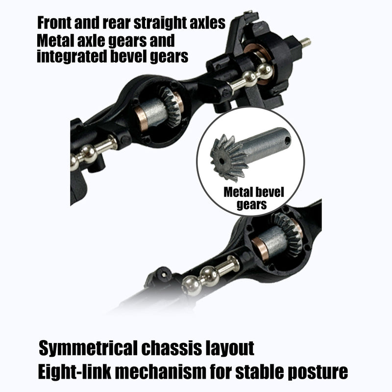 1/18 scale 2.4g 3ch 4wd tube chassis off-road rc car model with flip-up headlights