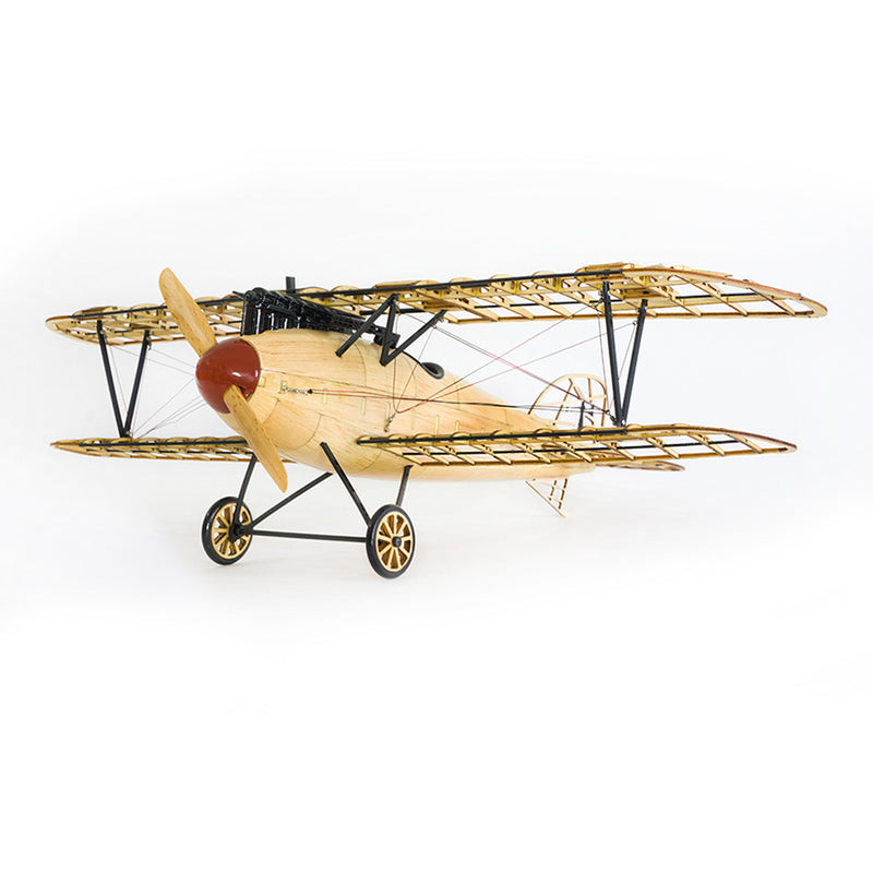 1/18 Scale Albatros D.III WWI Fighter Aircraft Wooden Model Kit, German Biplane Assembly Model, Precision-Cut Skeleton Structure DIY Display for Aviation Collectors