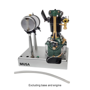 Metal Fuel Tank + Tank Stand for MUSA FV1A KW-OHV Engine Model (Silver) - EngineDIY