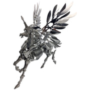 3d stainless steel mechanical unicorn diy assembly model kit, desktop decoration gift for adults and collectors