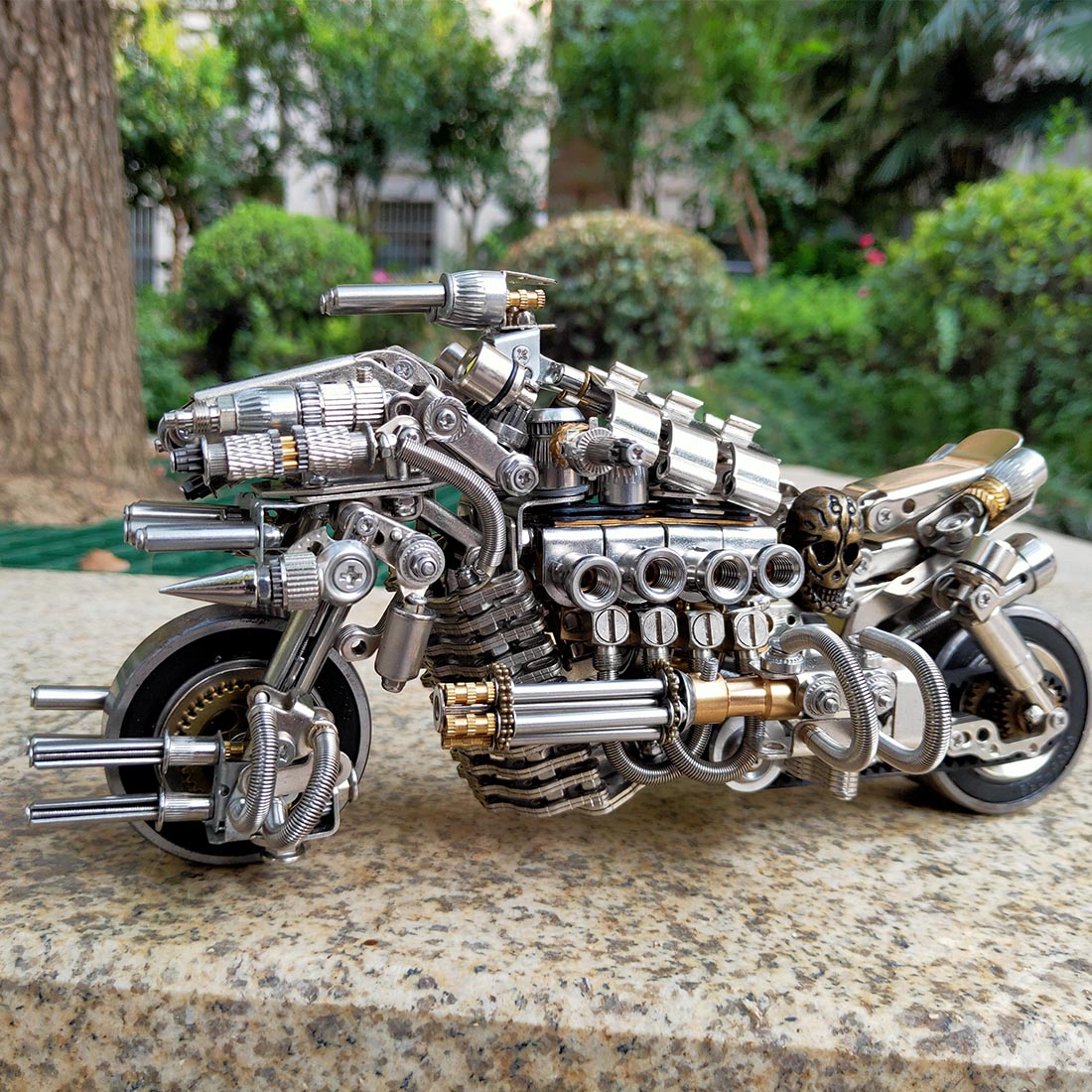 desperate pursuit motorcycle 3d diy metal assembly model creative ornament