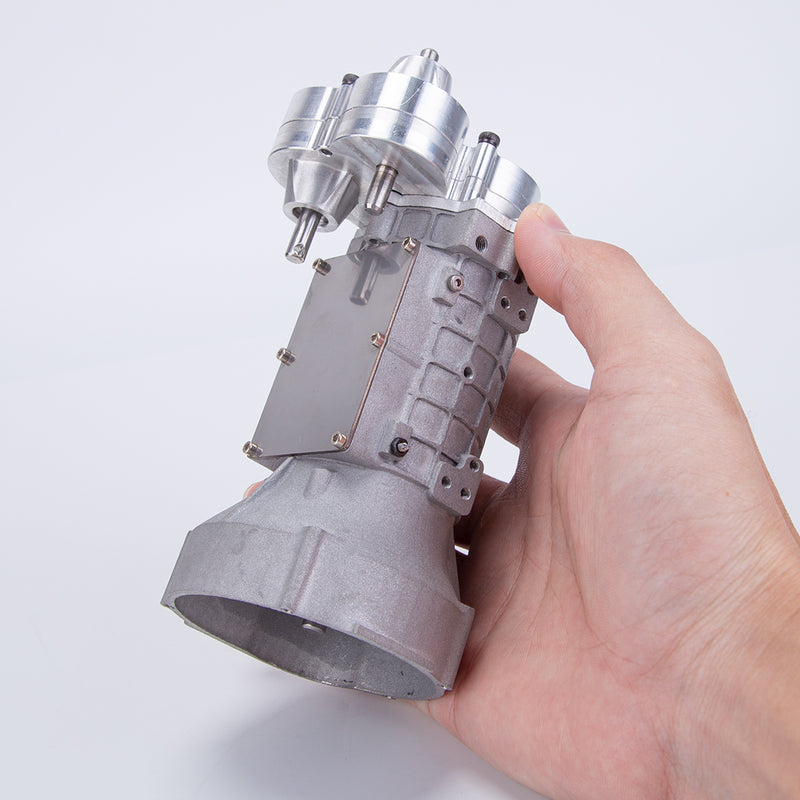 CISON Miniature Simulation Dual Clutch Four Speed Alloy Climbing Rescue Vehicle Gearbox Model Including reverse transmission transfer case engine extension shaft, servo control bracket For CISON inline four-cylinder engine model Professional model car and boat DIY modification parts Enginediy
