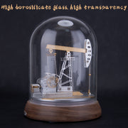 Travelling beam oil pumping machines model with North American black walnut base - EngineDIY