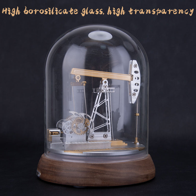 Travelling beam oil pumping machines model with North American black walnut base - EngineDIY