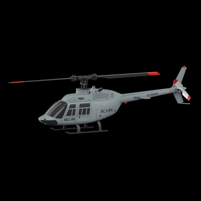 a60 bell206 90-class 2.4g 4ch single rotor flybarless mini rc helicopter model with optical flow altitude hold 1/42 scale