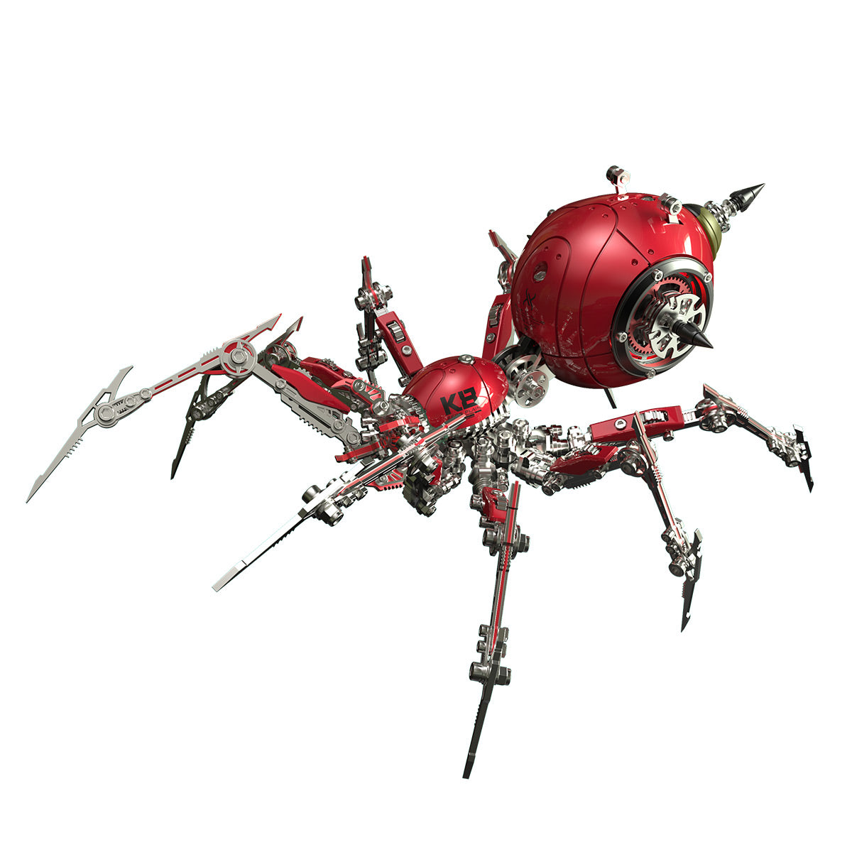 steampunk mechanical war spider 3d assembly model kit – build your own industrial arachnid artillery