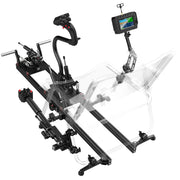 h17 helicopter flight simulator controller, 17ch edgetx transmitter with cnc metal frame, collective pitch lever, cyclic stick & foot pedals