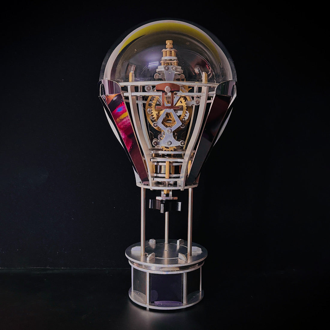 Hot Air Balloon Tourbillon Mechanical Art Sculpture-Kinetic Desk Decor Model, Stress Relief Toy & Creative Gift - EngineDIY