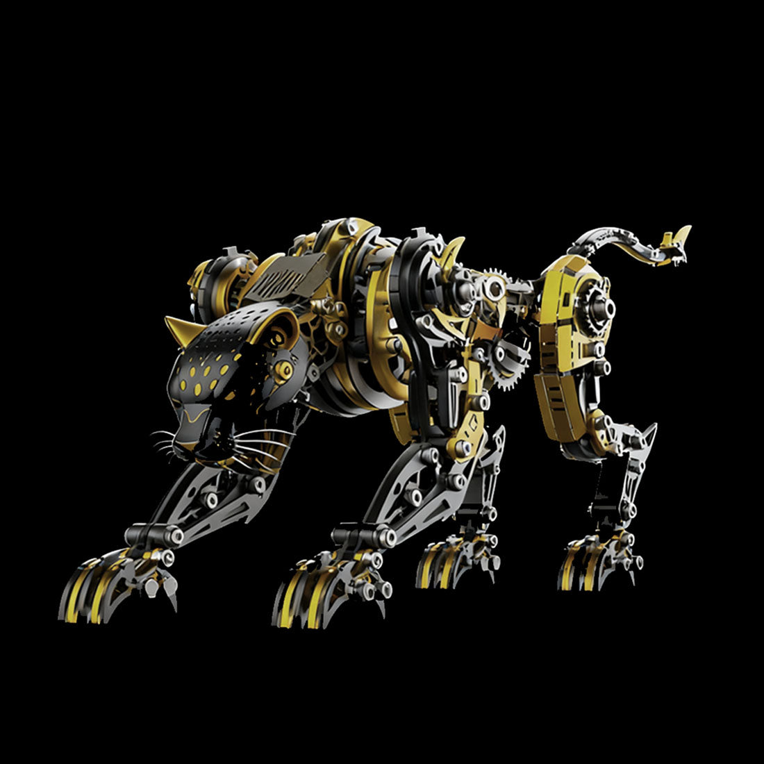 3d full-metal mechanical leopard model kit