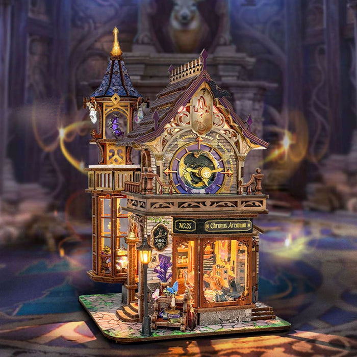 wooden time magic workshop diy miniature house 3d model kit