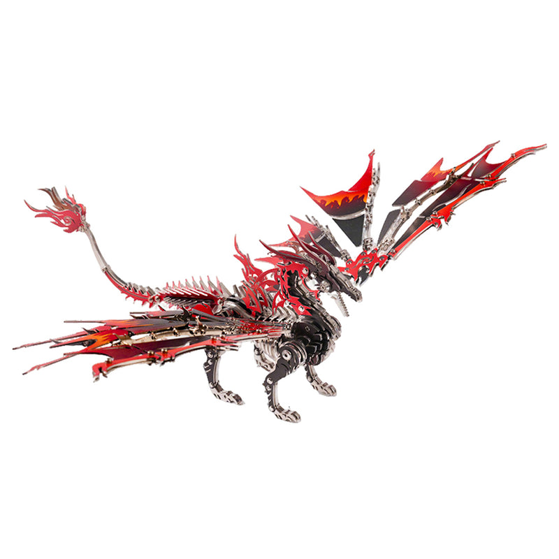 3D Metal DIY Mechanical Fire-Breathing Dragon Model Kit, Creative Trendy Display-200+PCS - EngineDIY