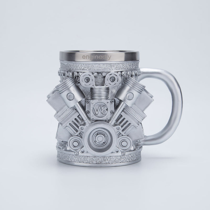 v8 engine coffee cup with stainless steel liner creative gift