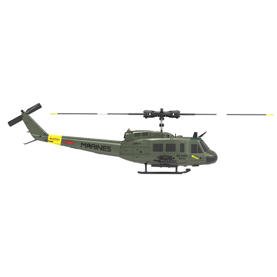 c032 1/48 scale uh-1 huey 2.4g 6ch flybarless rc hlicopter model