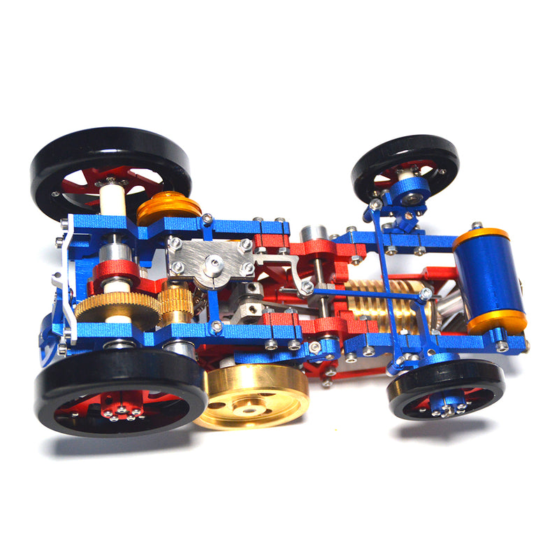 Flame Eater Vacuum Engine Stirling Wheel Tractor Model Educational Mechanical Vehicle Artwork - EngineDIY