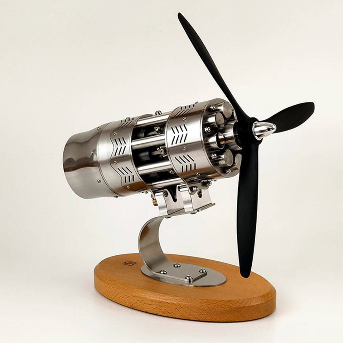 Moteur Stirling à plateau oscillant 16 cylindres, modèle réduit d'avion, moteur mécanique, illustration, jouet, cadeau