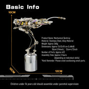 Mechanical Manta Ray 3D Steampunk Metal Kits with Bright Eyes and Translucent Wings