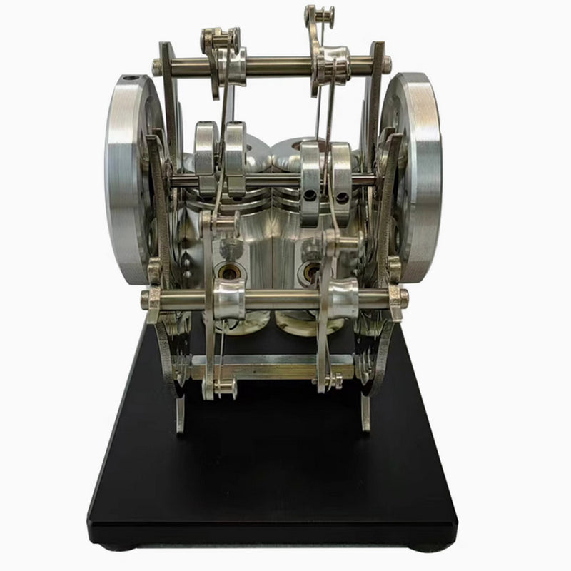 Pigeon-Style Dual-Cylinder Dual-Piston Hot Air Stirling Engine Model Educational Toy - EngineDIY