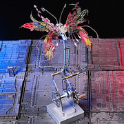 3D Metal Mechanical Butterfly Assembly Model Kit with Mechanical Transmission