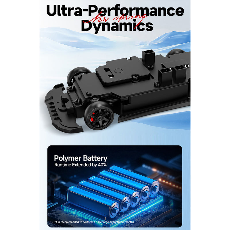 1/87 scale 2.4g 4wd full proportional rc drift car with simulated brake calipers, linked lights 