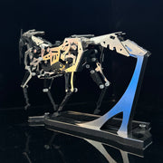 3d metal puzzle solar-powered bionic mechanical horse model kit-diy industrial desktop art sculpture