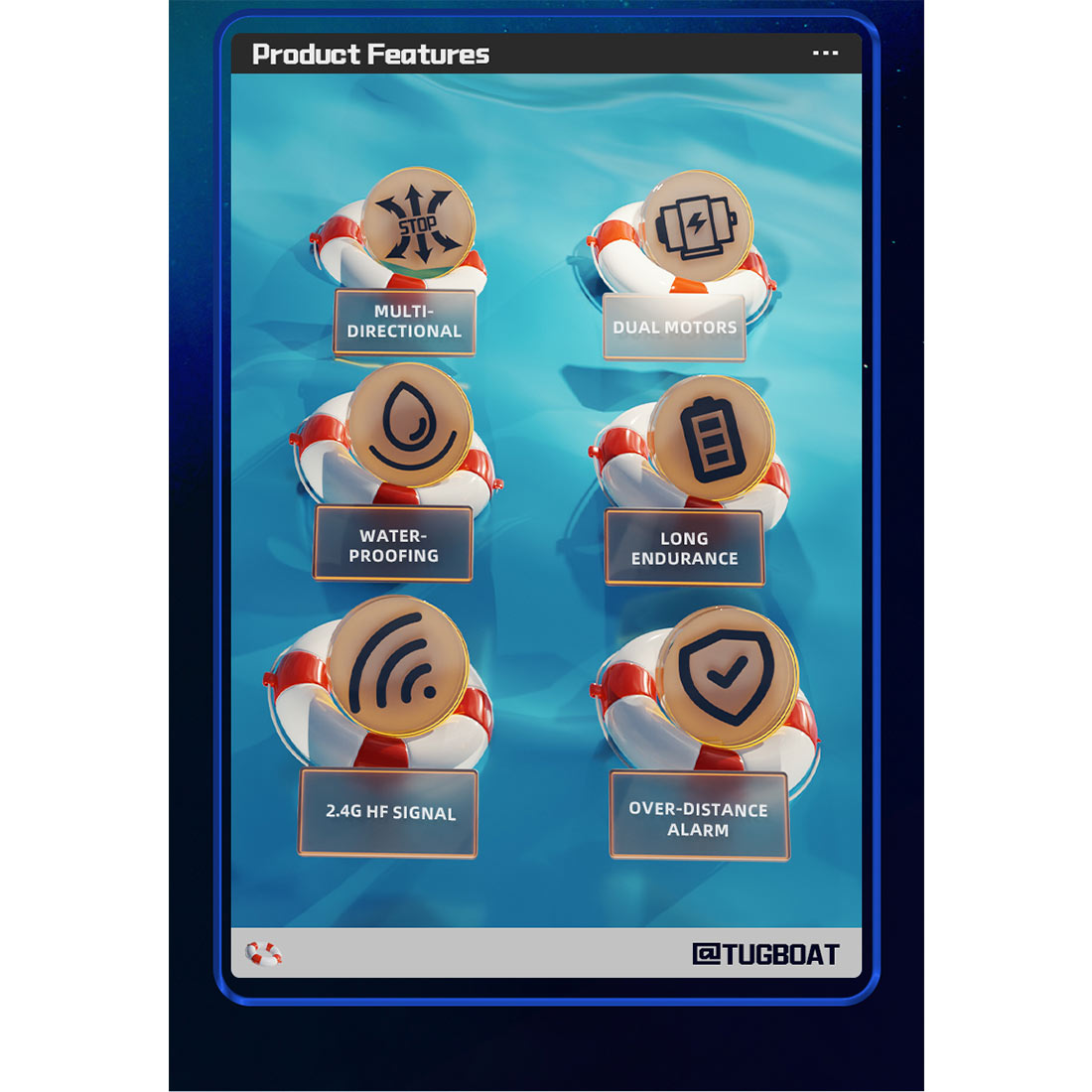 1/72 2.4ghz rc electric tugboat model rtr version