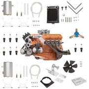 CISON V8 Engine Pro Small-block 44CC 1/6 Scale Water-Cooled 4-Stroke 8-Cylinder Gasoline Engine Internal Combustion V8 Engine Model Kit that Works - EngineDIY