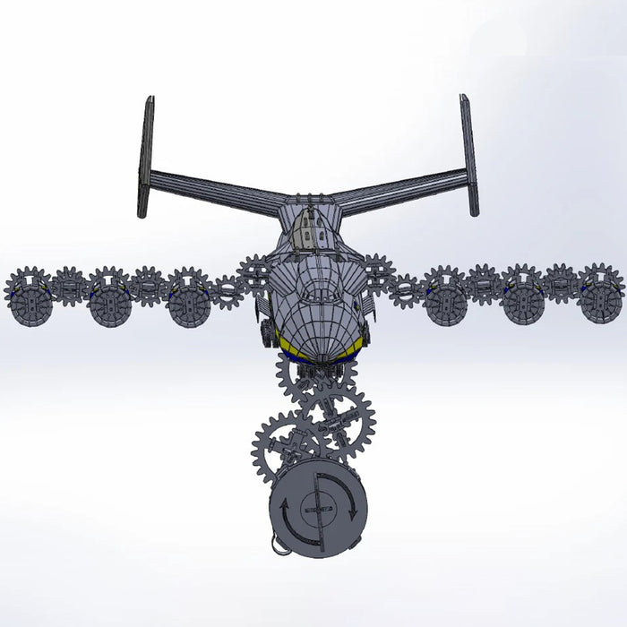 3d metal an-225 mriya aircraft model Kit, collectible desktop display for aviation lovers-270pcs