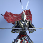 3d metal monkey king sun wukong mecha model kit, diy assembly collectible figure with cloak and staff, articulated desktop display for adults (2600+pcs)