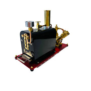 RW-BV2C Mini Reversible Reciprocating V-Type Dual-Cylinder Live Steam Engine and Boiler Model - EngineDIY