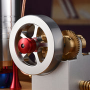Retro All-metal Vertical Twin-Cylinder Steam Engine Model with Dynamic Balanced Crankshaft RTR STEM Model - EngineDIY