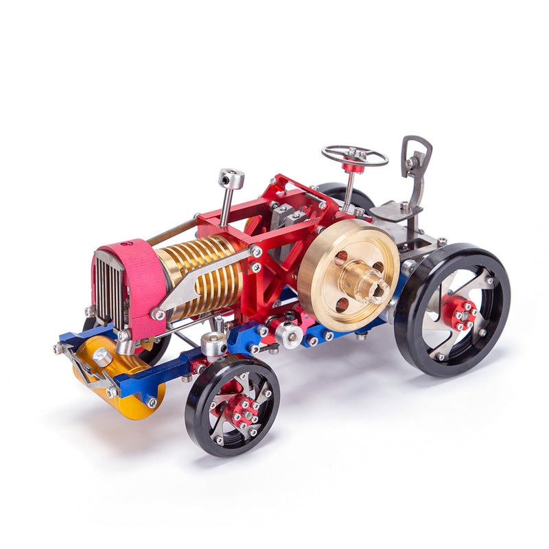 Flame Eater Vacuum Engine Stirling Wheel Tractor Model Educational Mechanical Vehicle Artwork - EngineDIY