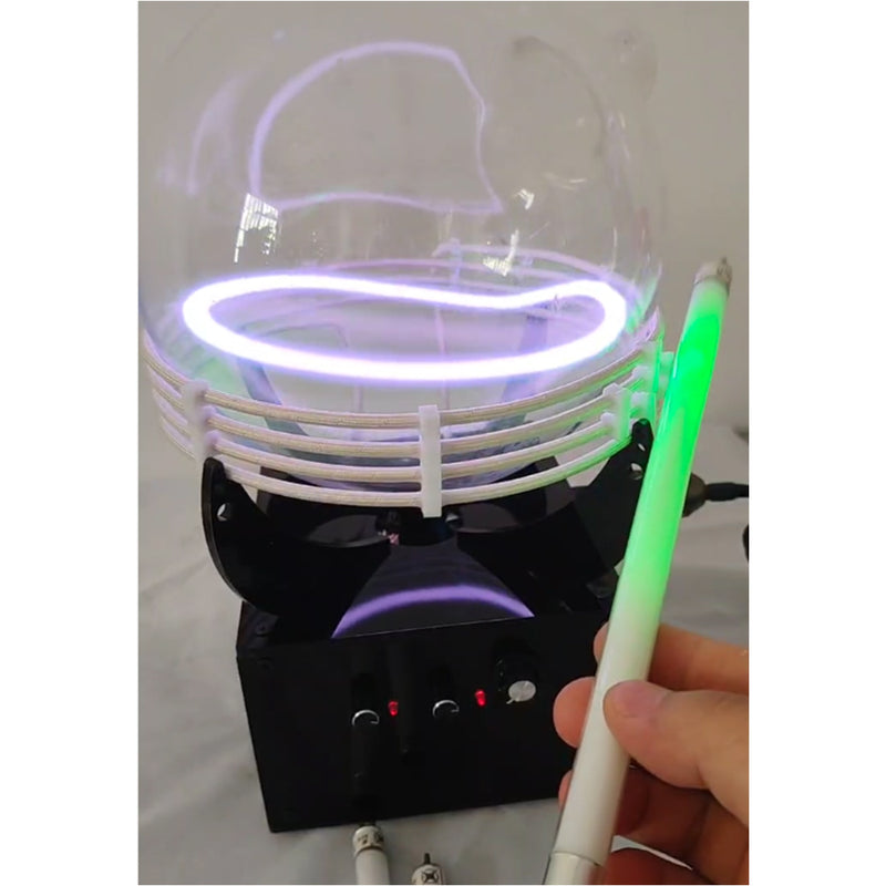 xenon gas glow ring reactor plasma sphere – interactive science desk toy