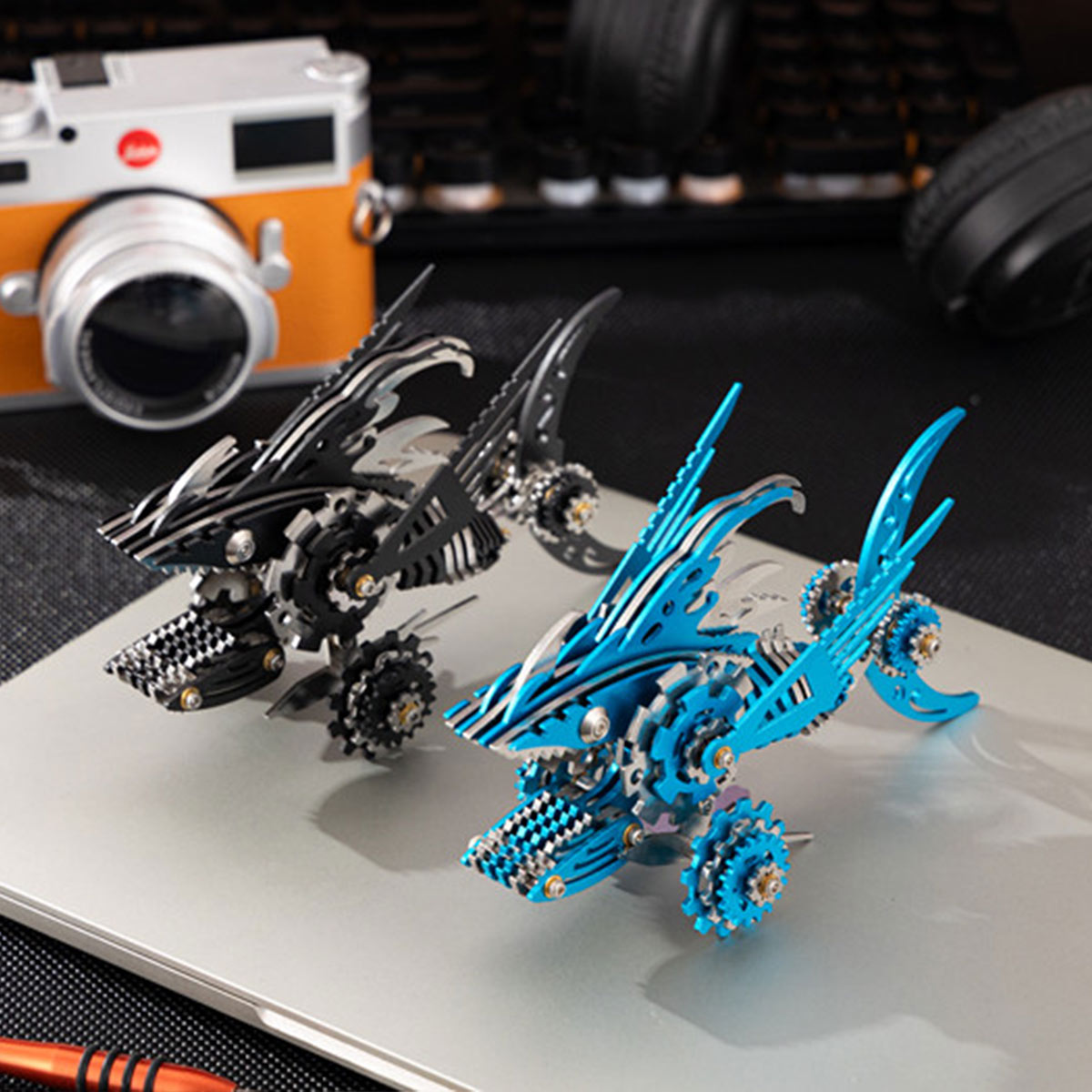 3D Metal Mechanical Sawtooth Shark Assembly Model Kit