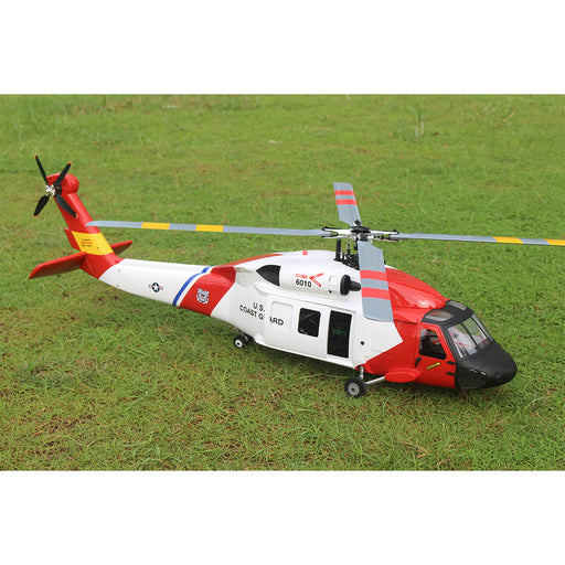 flishrc fl500 hh-60 jayhawk coast guard 500-class 2.4ghz 6ch scale rc helicopter with l7 flight controller, 4-mode gps positioning, realistic cockpit – rtf remote control helicopter