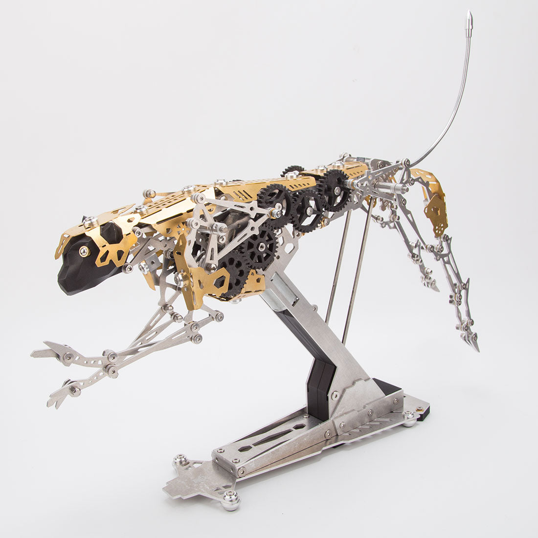 3d metal mechanical burning leopard assembly model kit
