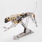 3d metal mechanical burning leopard assembly model kit