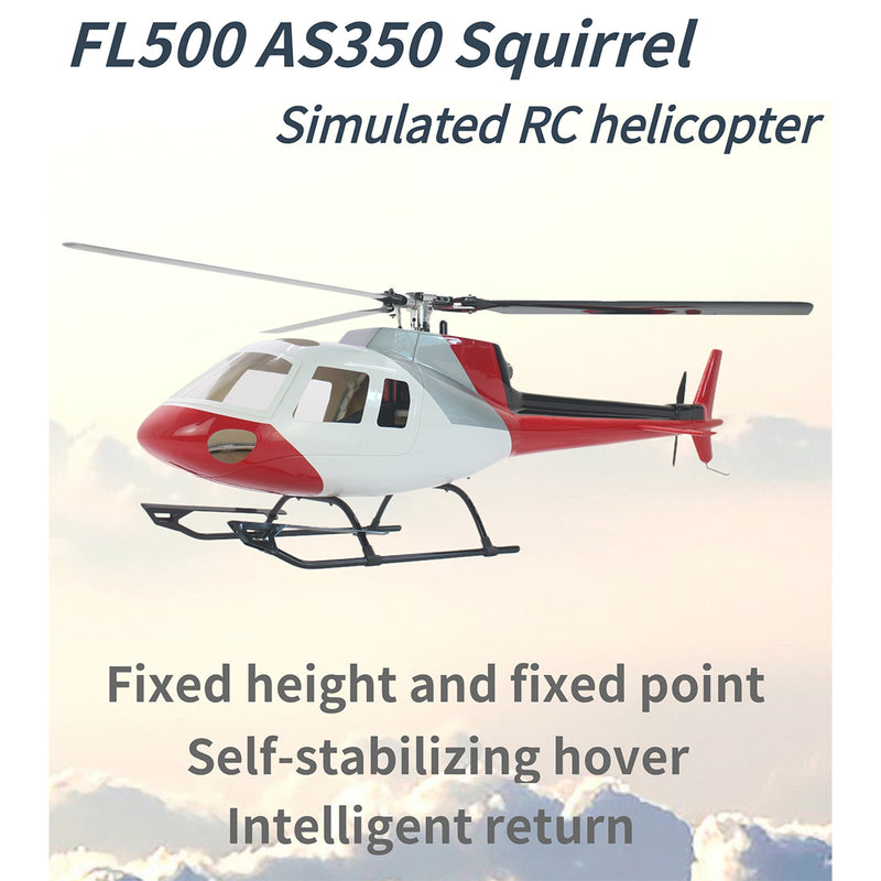 FLISHRC Eurocopter AS350 500-Class RC Helicopter 2.4G 6CH with L7 Flight Controller & 4-Mode GPS Positioning – RTF Version - EngineDIY