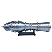 working turbofan engine model 1/10 scale aircraft turbine engine with led flame light
