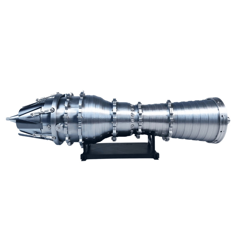 working turbofan engine model 1/10 scale aircraft turbine engine with led flame light