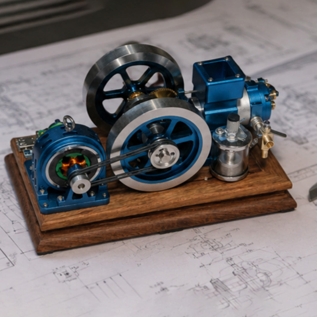enjomor antique working 4-stroke internal combustion gas engine model horizontal stationary engine with evaporative water cooling system
