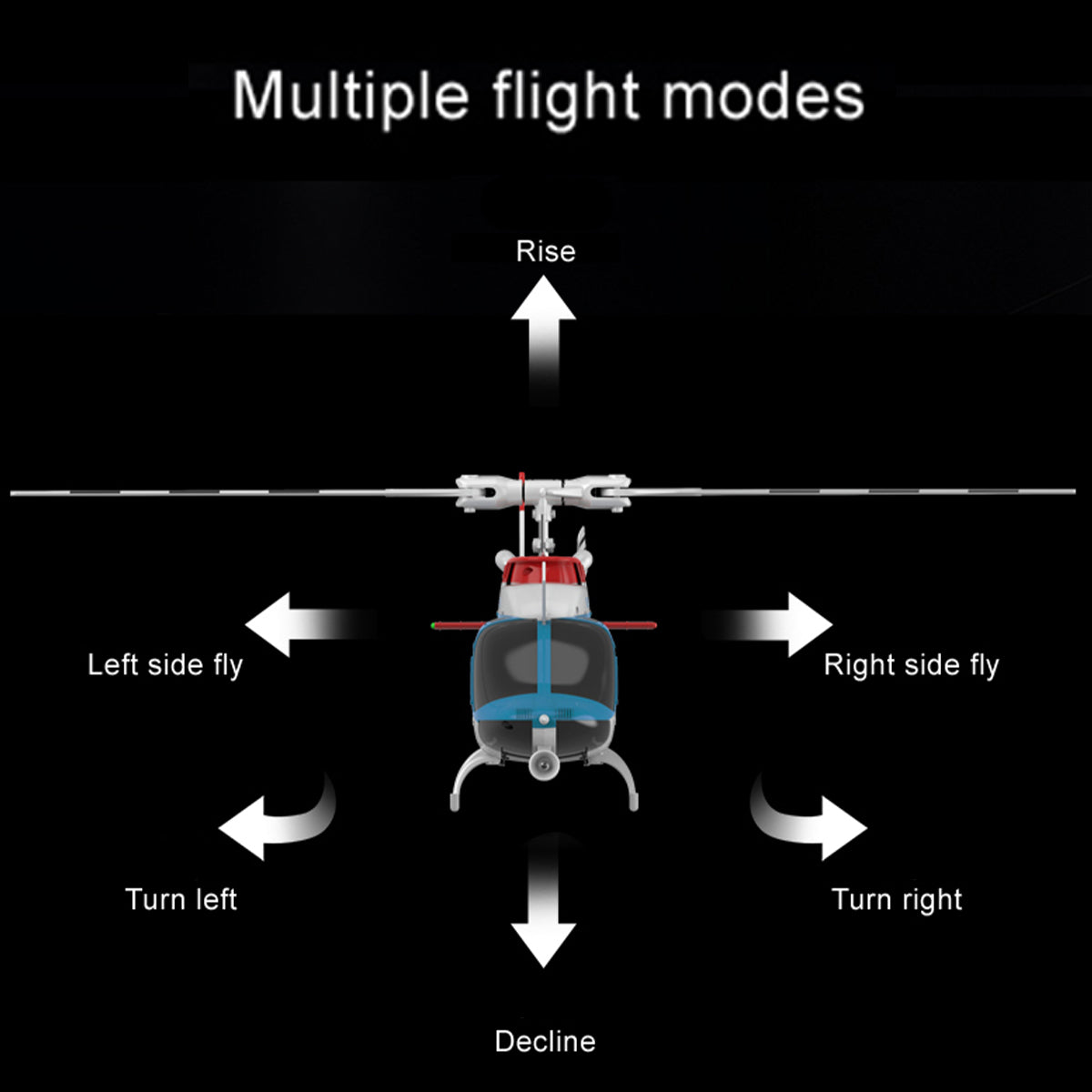 rc era c138pro 1/33 scale bell 206 2.4g 6ch flybarless single-rotor rc helicopter model with one-touch inverted flight (rtf version/police livery)