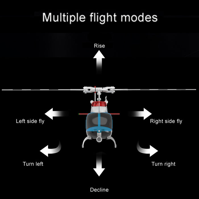 rc era c138pro 1/33 scale bell 206 2.4g 6ch flybarless single-rotor rc helicopter model with one-touch inverted flight (rtf version/police livery)