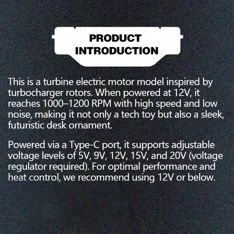 premium turbocharged brushless metal motor - high-speed aerospace engine model