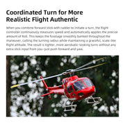 flywing as350 470 class 2.4g 6ch quik-release 3-rotor scale rc military helicopter model with ace flight controller, gps positioning & left/right-hand control (rtf version)