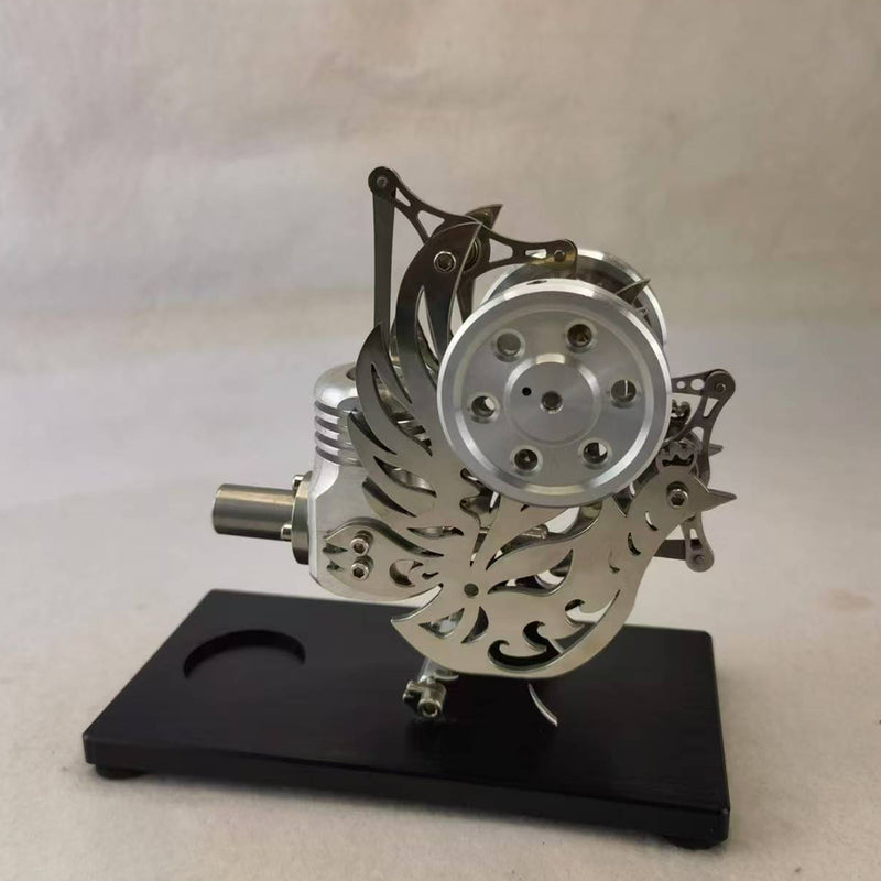 single cylinder stirling engine model with flying bird design