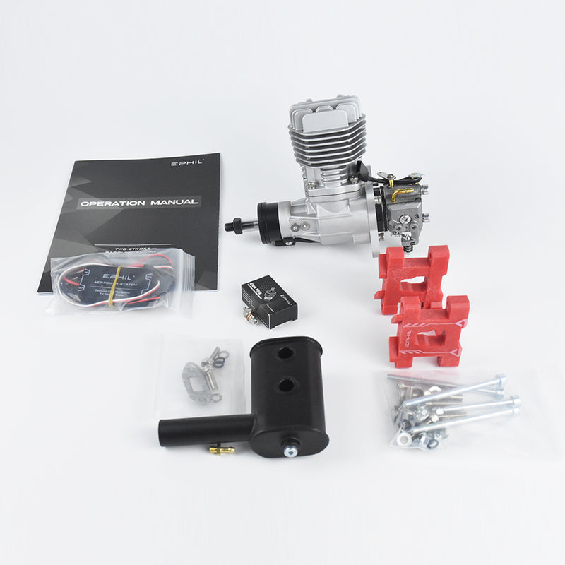 ephil xg-20cc-s glow plug two-stroke single cylinder gasoline engine model for fixed-wing aircraft models