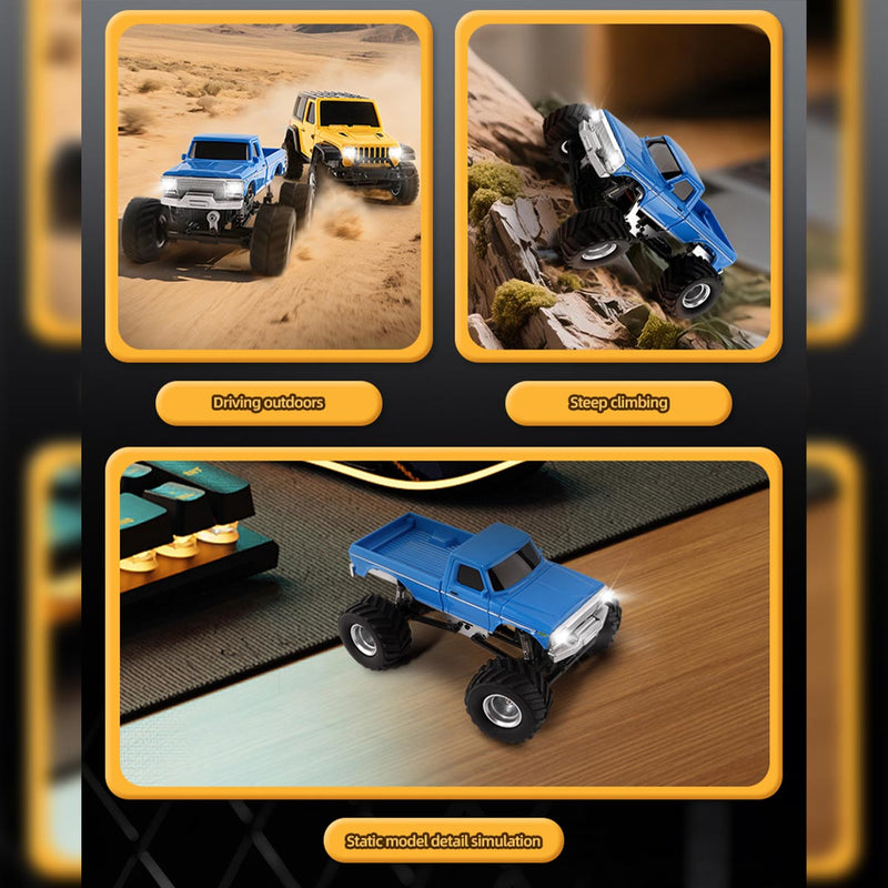 1/36 scale 2.4g 4wd proportional rc off-road car – led lights, long battery life